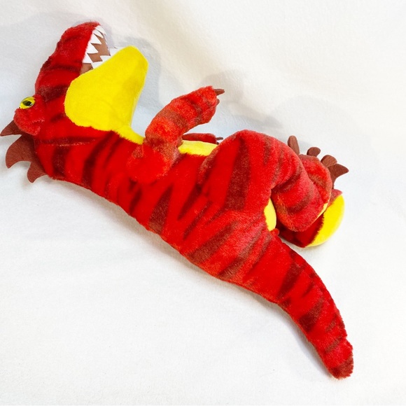 Build A Bear Red Yellow Raptor Dinosaur BAB 20” Plush Stuffed Animal I ROAR!! - Picture 6 of 8